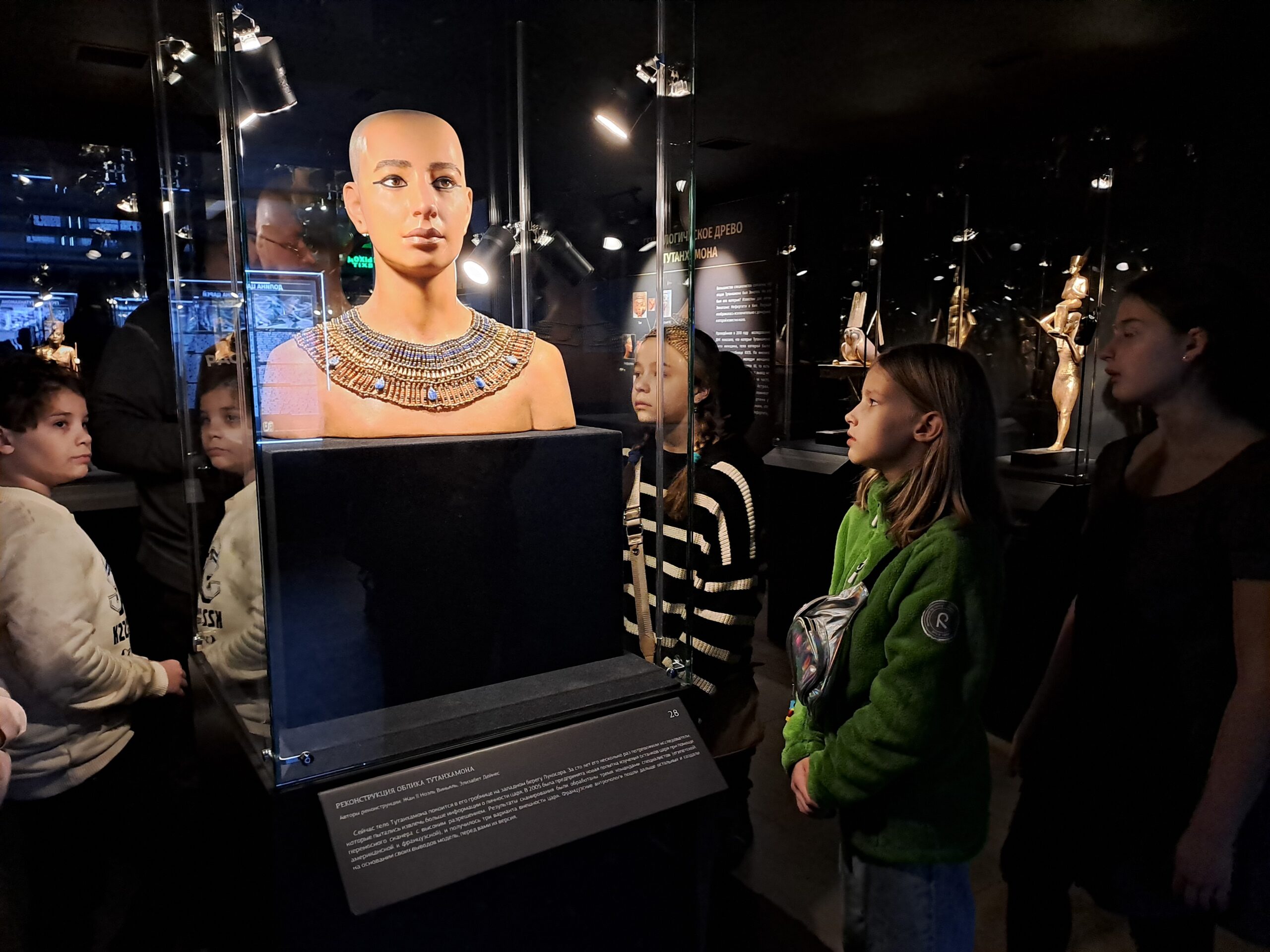 Экскурсия по выставке Тутанхамона и посещение Французского института.